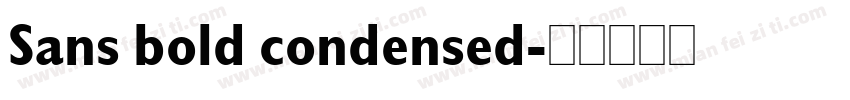 Sans bold condensed字体转换